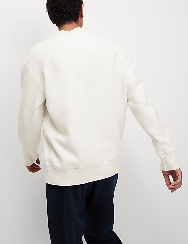 Oversized Cotton Rich Crew Neck Sweatshirt - CN