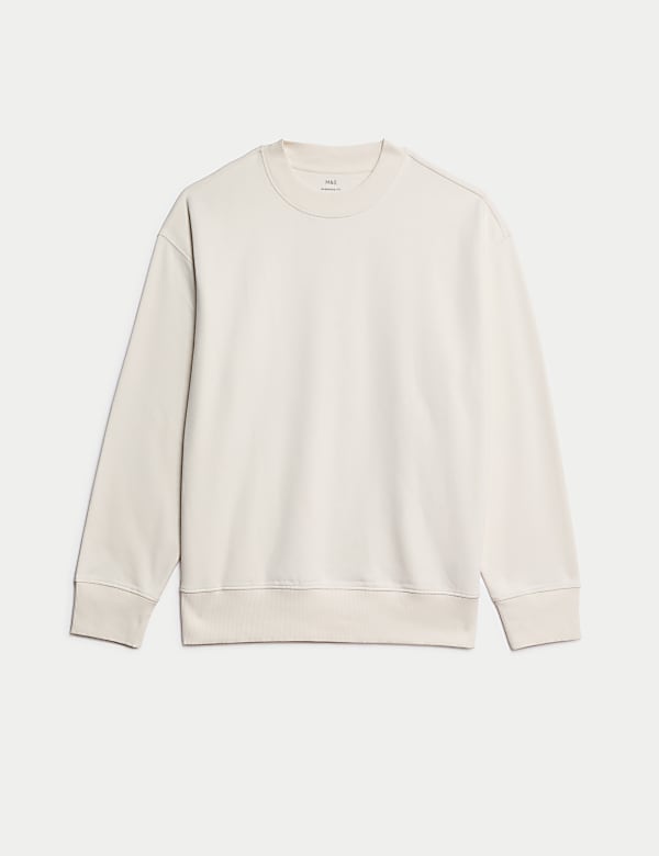 Oversized Cotton Rich Crew Neck Sweatshirt - CN