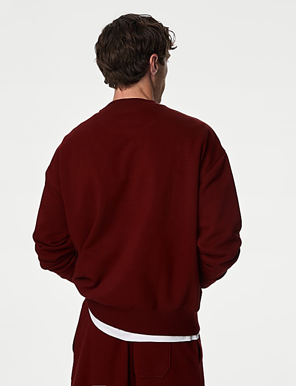 Oversized Cotton Rich Crew Neck Sweatshirt