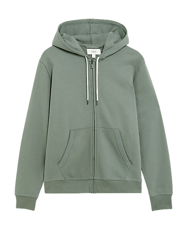 Pure Cotton Zip Through Hoodie