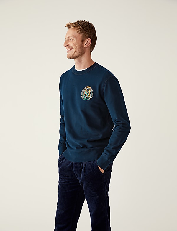 Pure Cotton Embroidered Sweatshirt