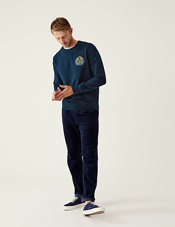 Pure Cotton Embroidered Sweatshirt