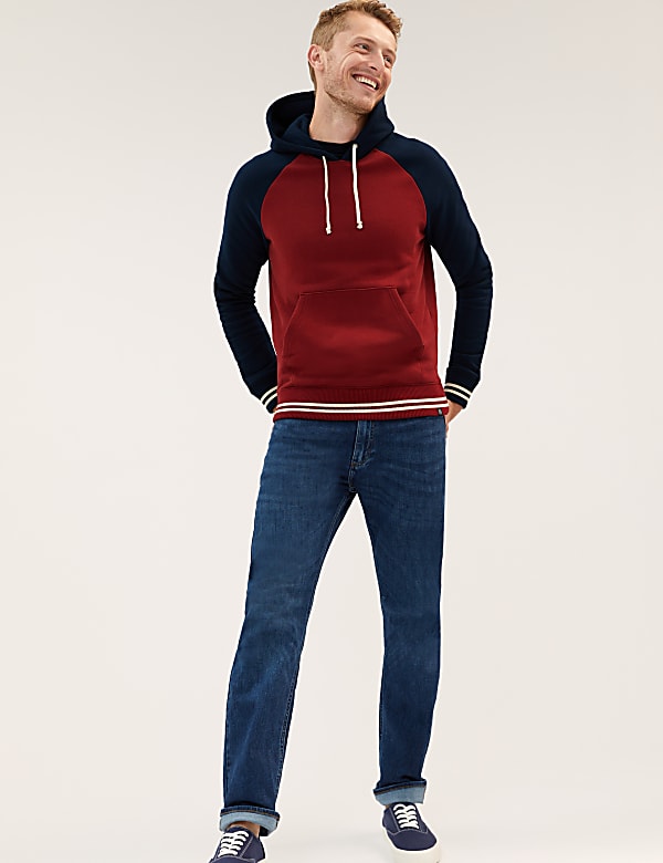 Pure Cotton Colour Block Hoodie