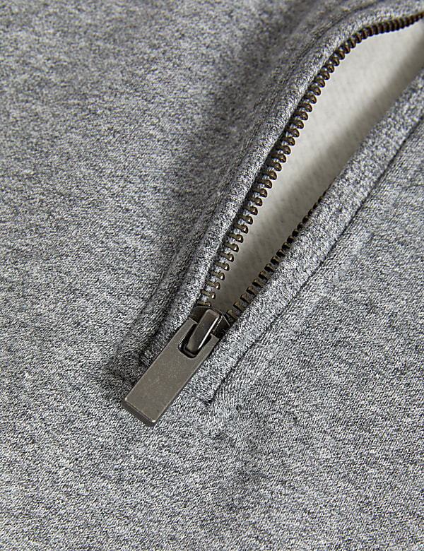 Pure Cotton Half Zip Sweatshirt