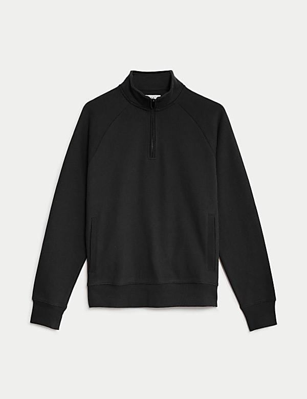 Pure Cotton Half Zip Sweatshirt