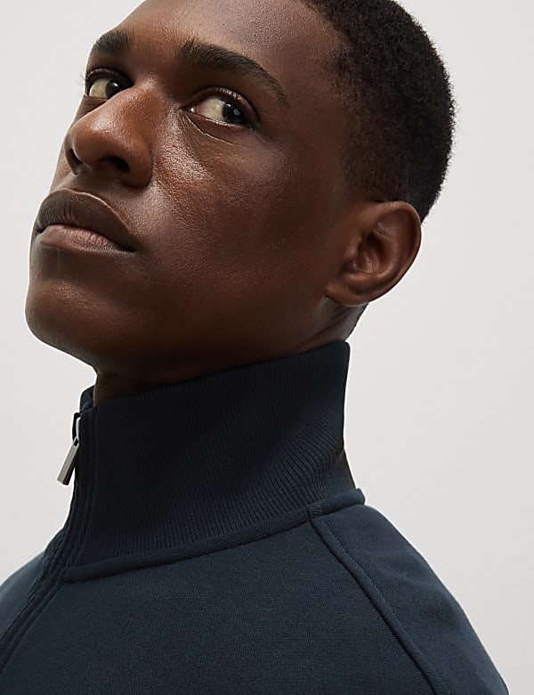 Pure Cotton Half Zip Sweatshirt
