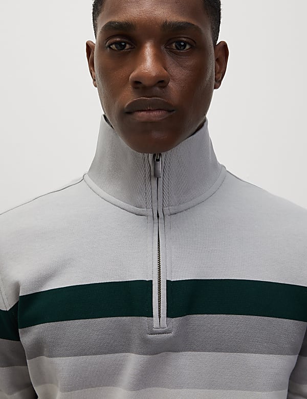 Pure Cotton Half Zip Sweatshirt
