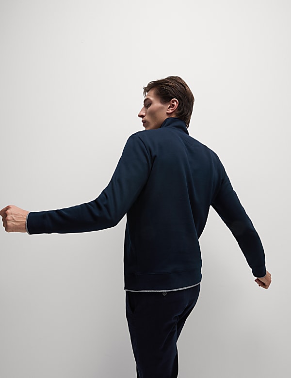 Pure Cotton Half Zip Sweatshirt