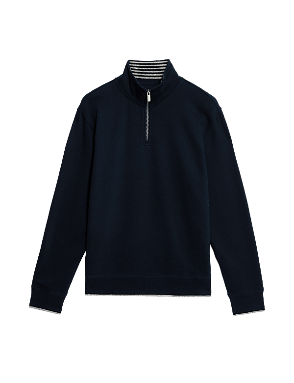Pure Cotton Half Zip Sweatshirt