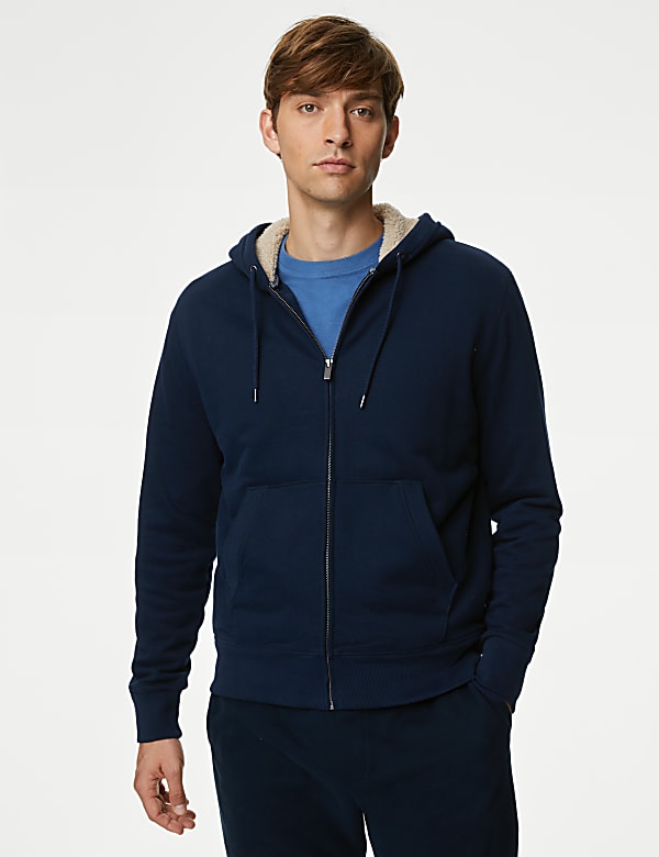 Pure Cotton Fleece Lined Hoodie - JP