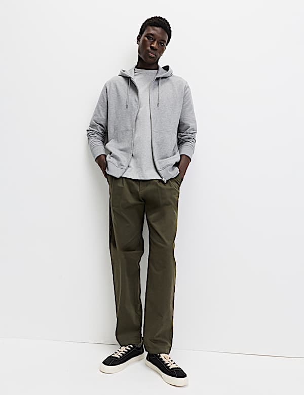 Cotton Rich Zip Through Hoodie