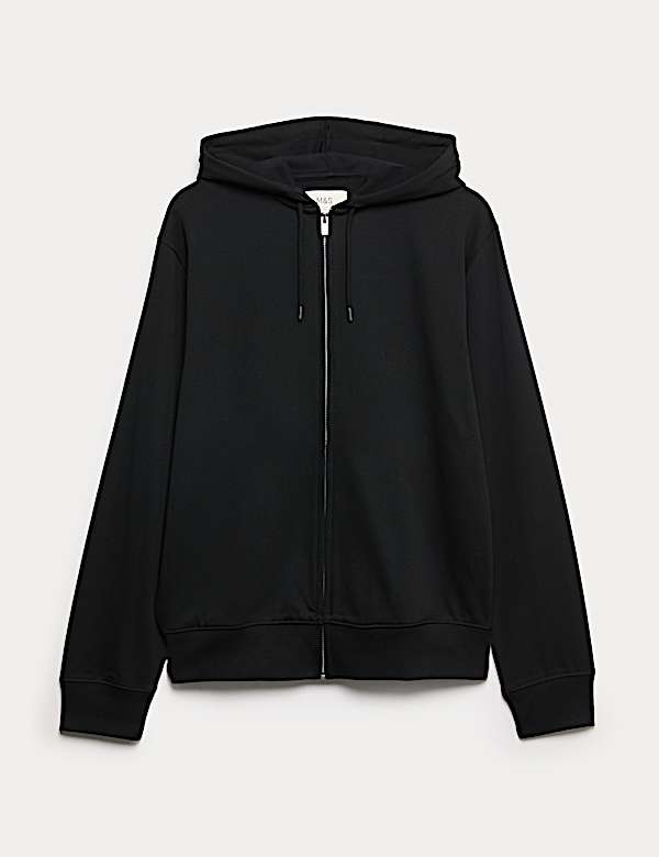 Cotton Rich Zip Through Hoodie - US