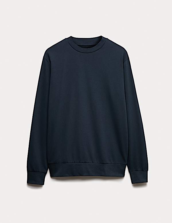 Cotton Rich Crew Neck Sweatshirt - NL