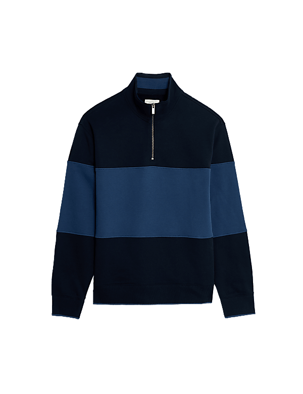 Pure Cotton Half Zip Sweatshirt