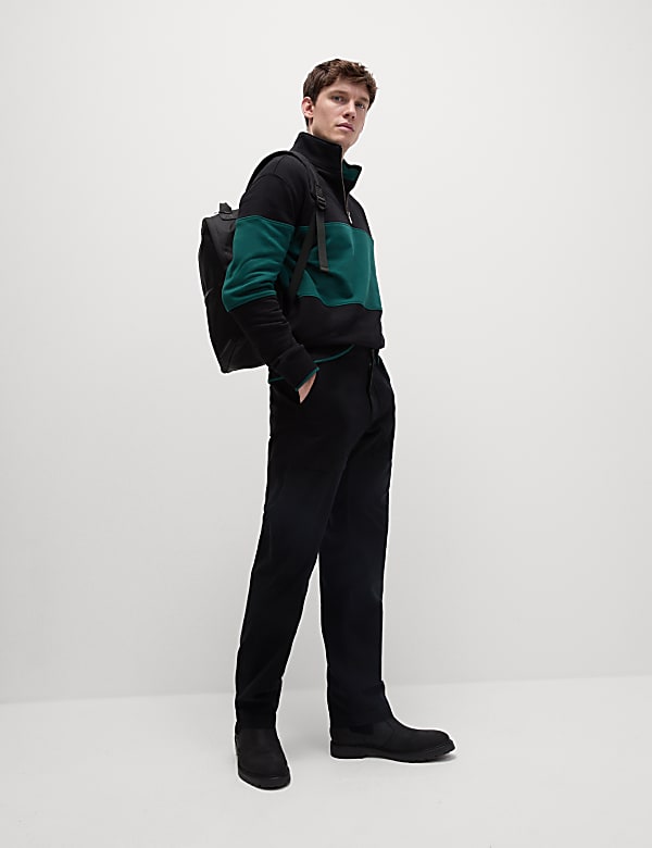 Pure Cotton Half Zip Sweatshirt