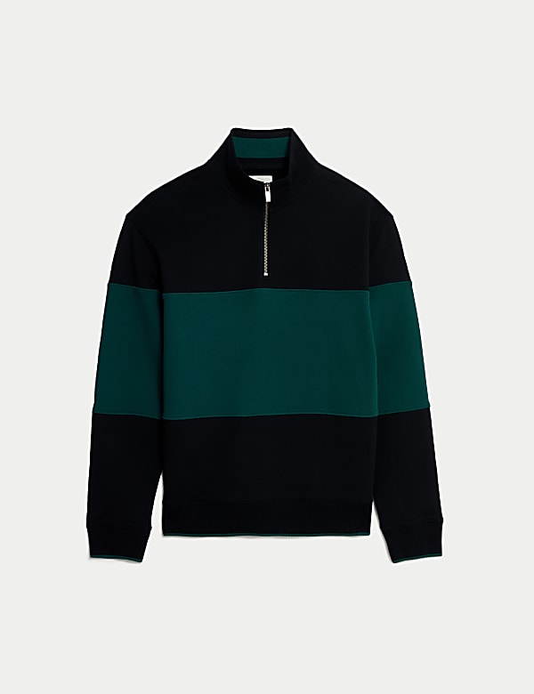 Sudadera 100% algodón con media cremallera - ES