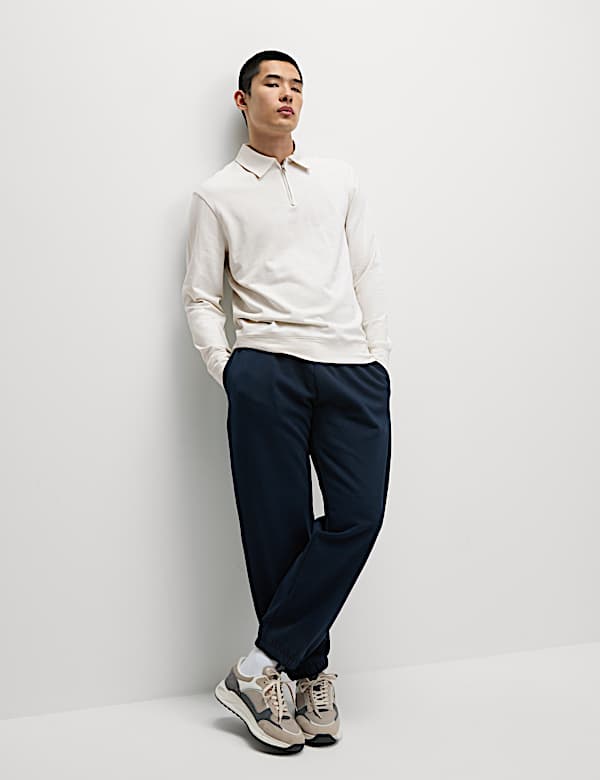 Polokošile s polovičním zipem, s vysokým podílem bavlny - CZ