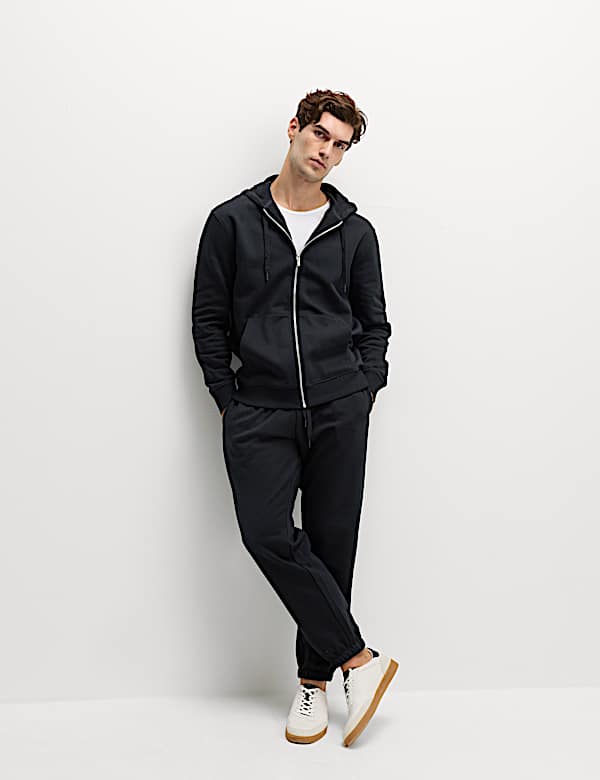 Cotton Rich Zip Through Hoodie - GR