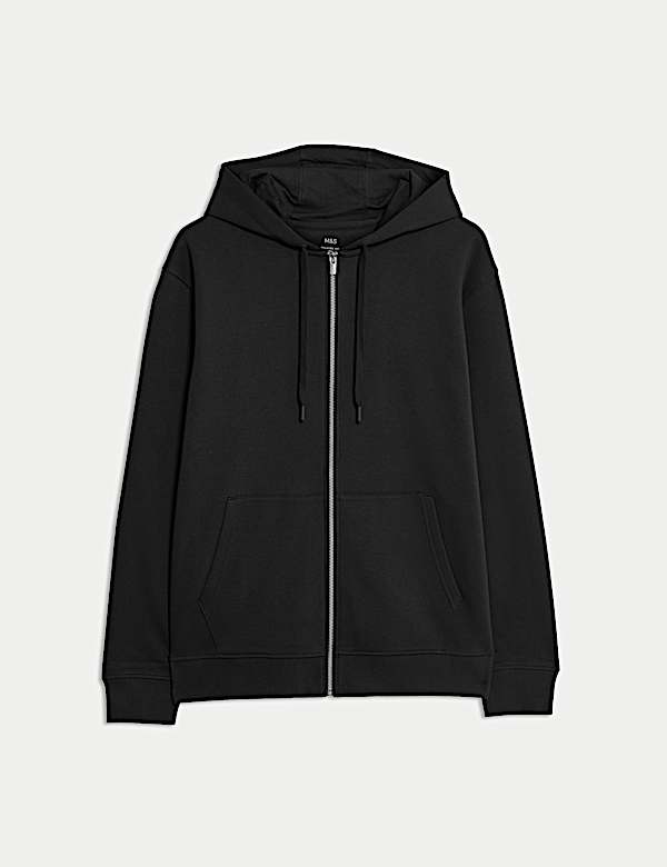 Cotton Rich Zip Through Hoodie - GR