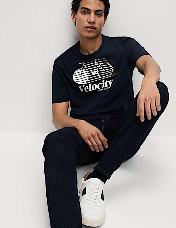 Pure Cotton Bike Print T-shirt - PL