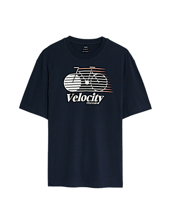 Pure Cotton Bike Print T-shirt