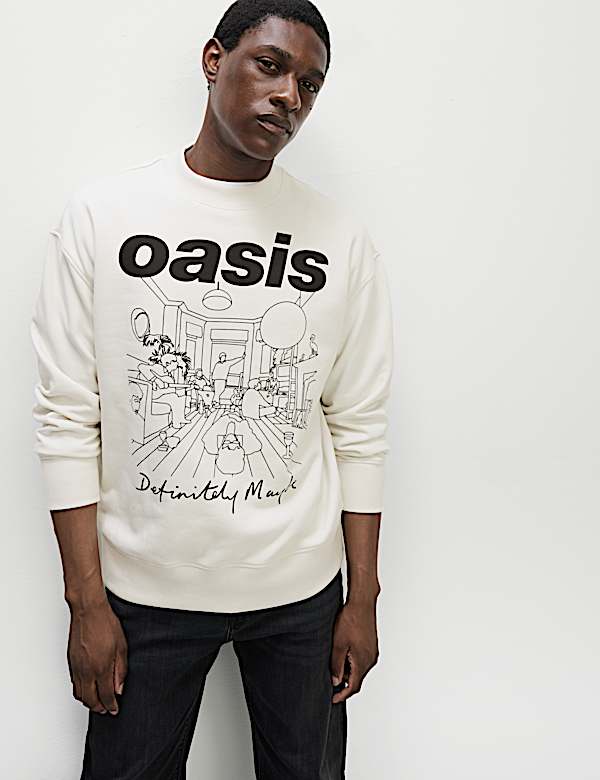 Cotton Rich Oasis Graphic Sweatshirt - DE