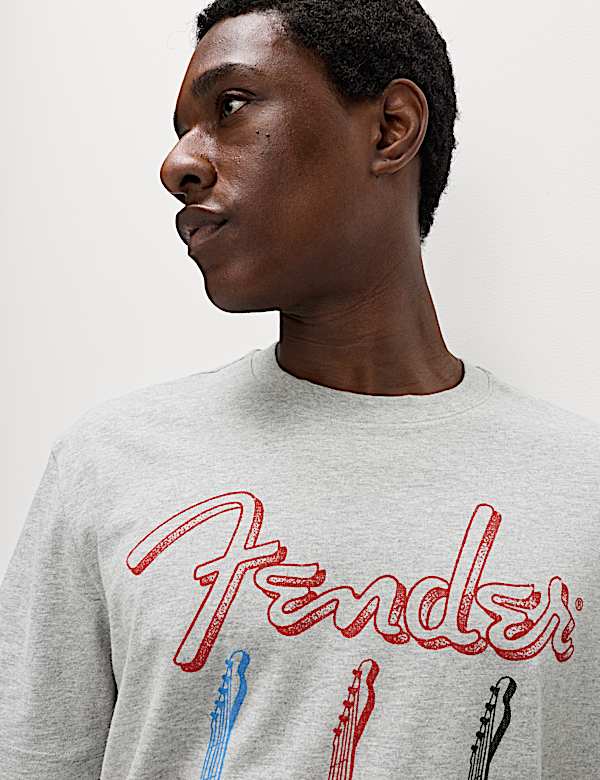 Fender T-Shirt aus reiner Baumwolle - DE