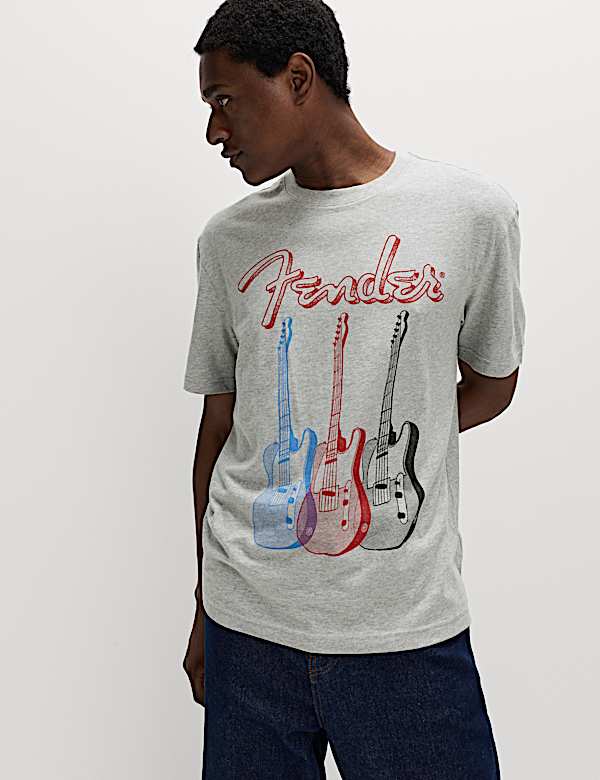 Fender T-Shirt aus reiner Baumwolle - DE