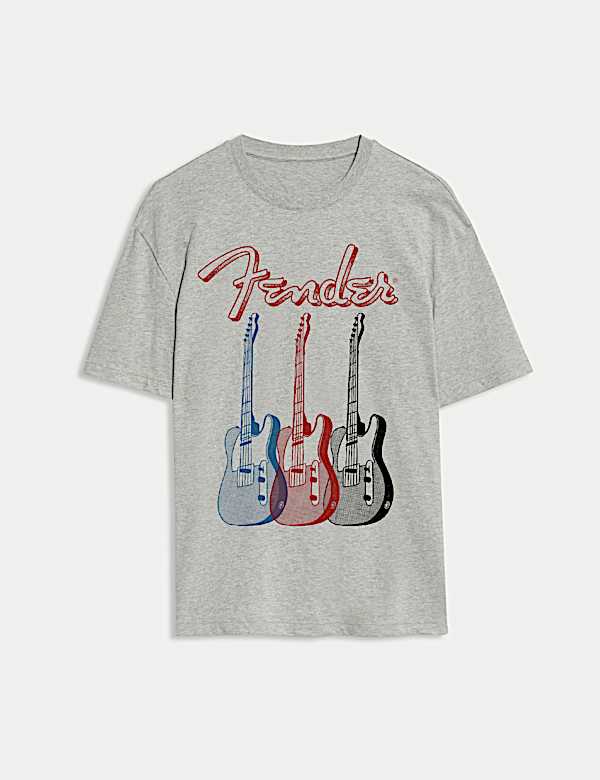 Fender T-Shirt aus reiner Baumwolle - DE