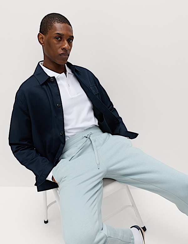 Cotton Rich Relaxed Fit Straight Leg Joggers - US