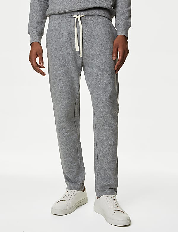 Jogging coupe droite 100&nbsp;% coton avec cordon - BE
