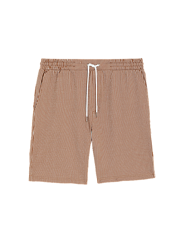 Striped Drawstring Jersey Shorts