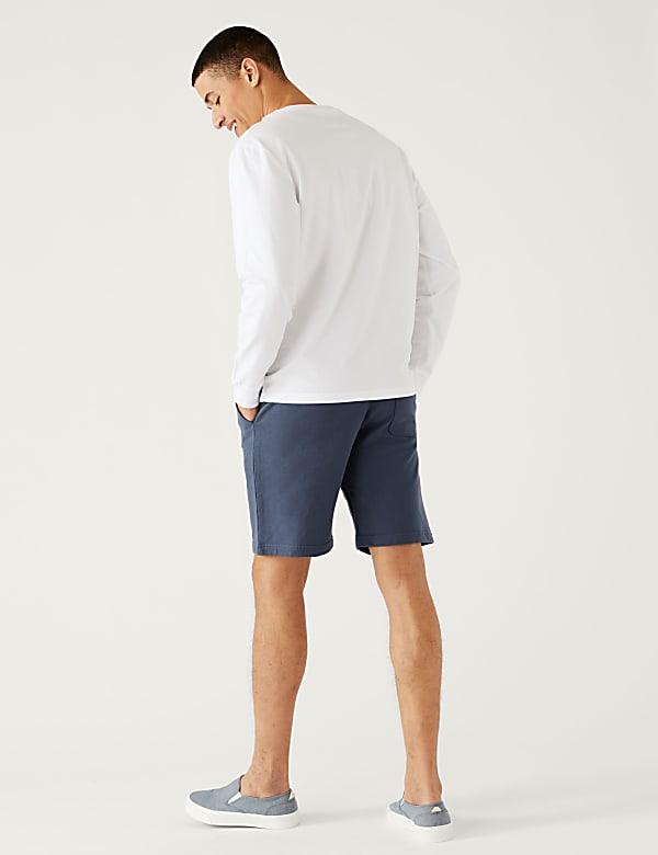 Pure Cotton Drawstring Jersey Shorts