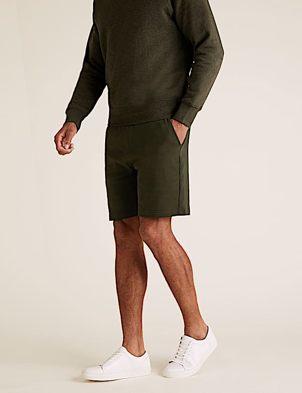 Pure Cotton Drawstring Jersey Shorts