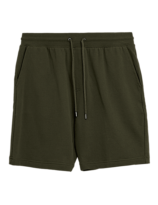 Pure Cotton Drawstring Jersey Shorts