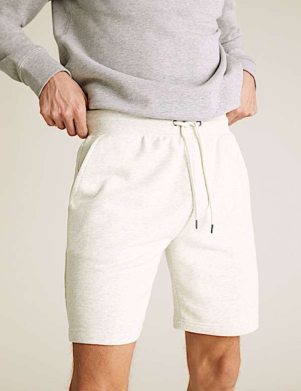 Pure Cotton Drawstring Jersey Shorts