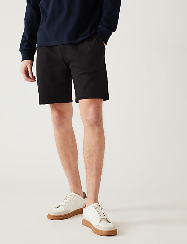 Pure Cotton Drawstring Jersey Shorts
