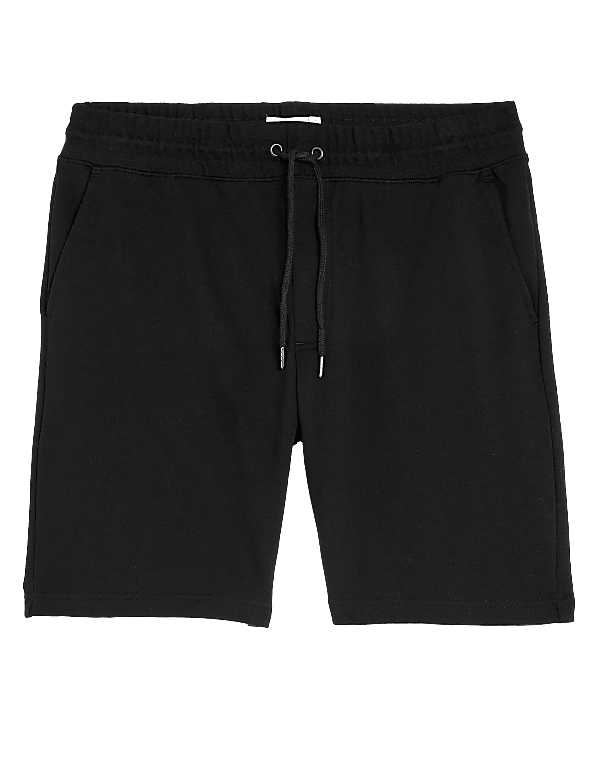 Pure Cotton Drawstring Jersey Shorts