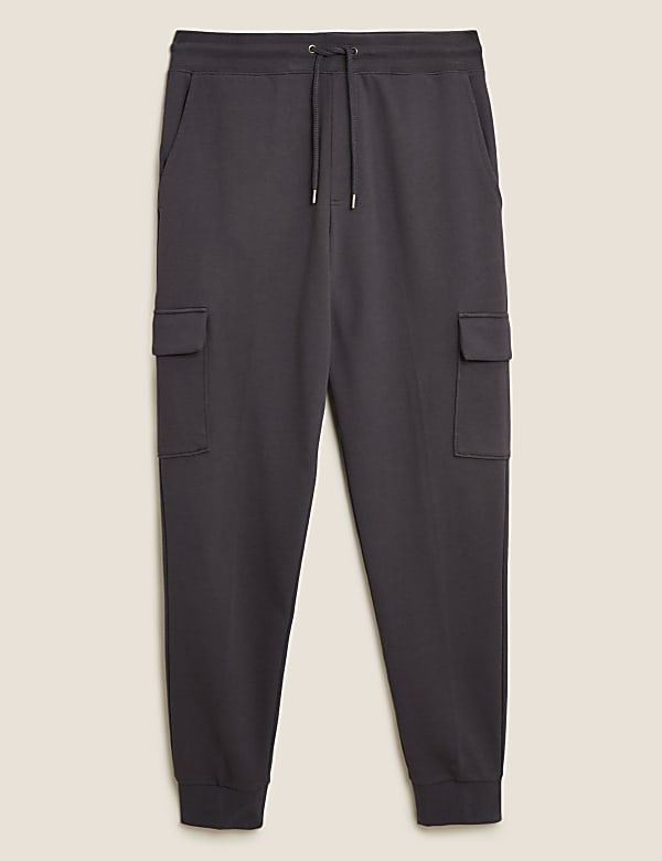 Cuffed Pure Cotton Cargo Joggers