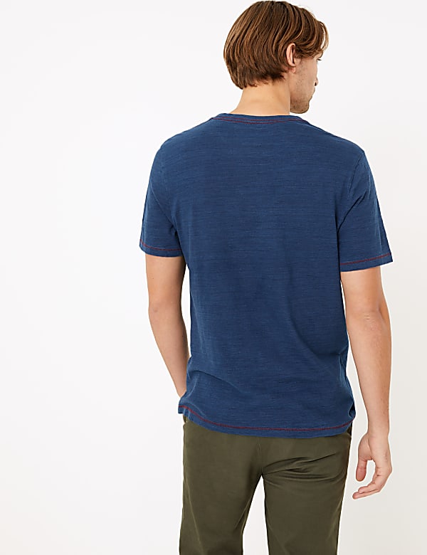Pure Cotton Sunset Wave Print T-Shirt