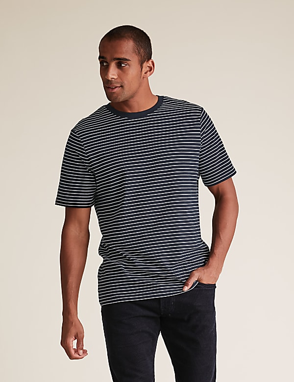 Pure Cotton Striped T-Shirt