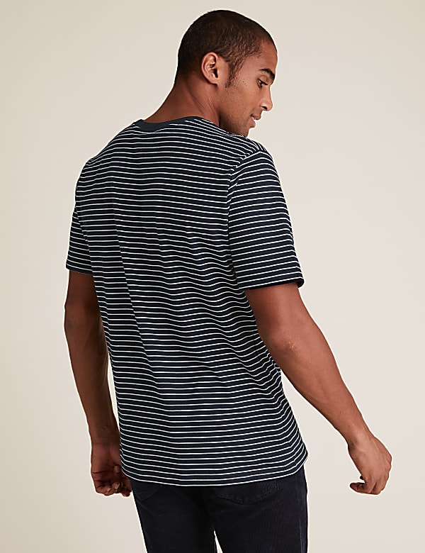 Pure Cotton Striped T-Shirt