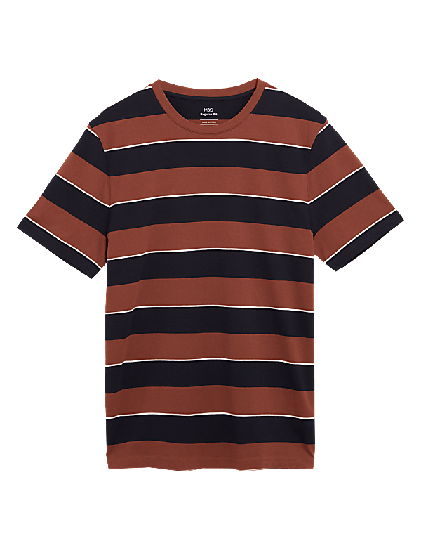 Pure Cotton Striped T-Shirt