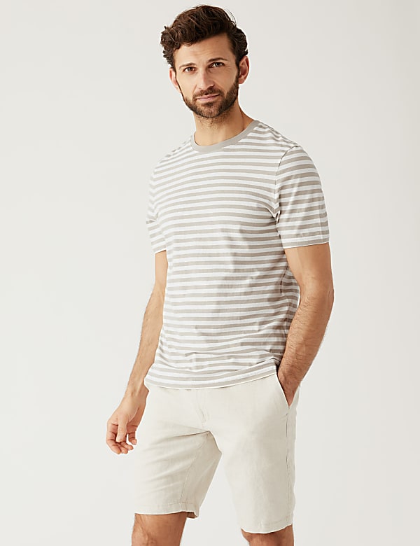 Pure Cotton Striped T-Shirt