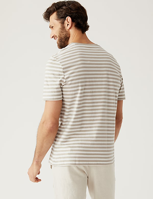 Pure Cotton Striped T-Shirt