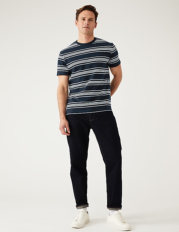 Pure Cotton Striped Heavy Weight T-Shirt