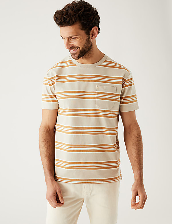 Pure Cotton Striped Heavy Weight T-Shirt