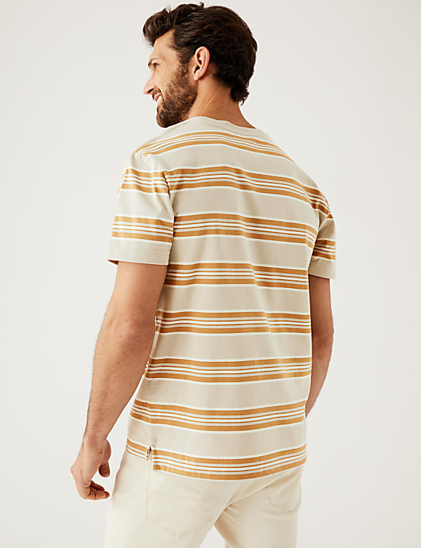 Pure Cotton Striped Heavy Weight T-Shirt