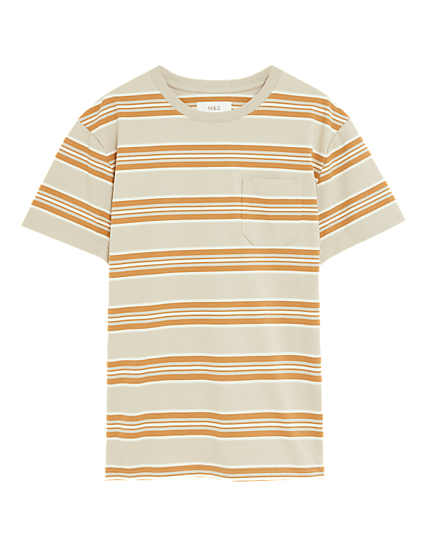 Pure Cotton Striped Heavy Weight T-Shirt