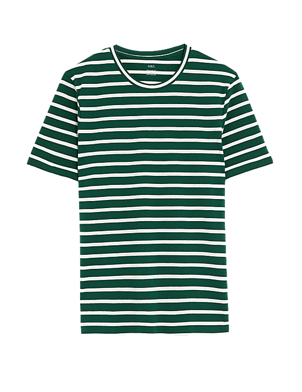 Pure Cotton Striped T-Shirt
